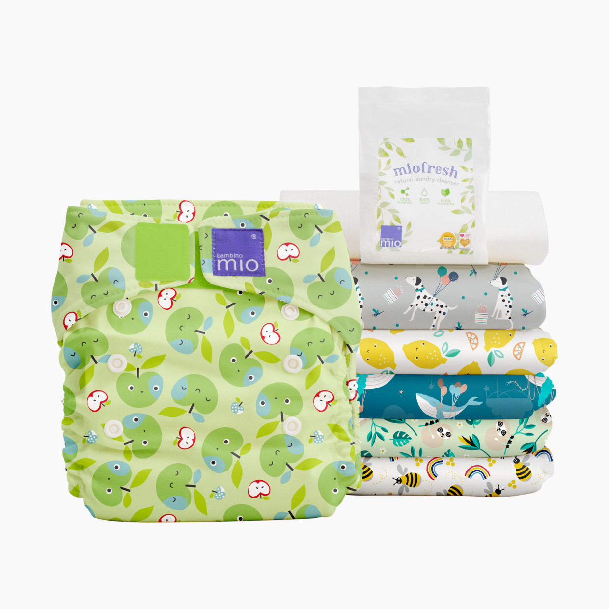 Bambino Mio Miosolo All-In-One Reusable Cloth Diaper Set (6 Pack) - Favorites.
