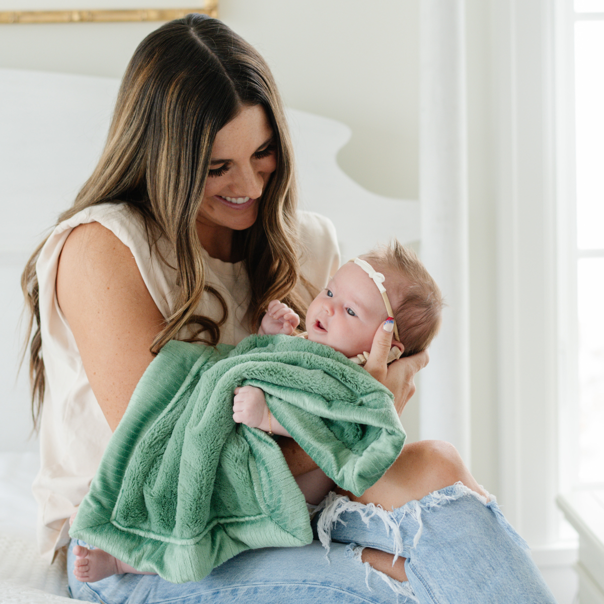 Saranoni Lush Mini Blanket Seagrass Babylist Shop