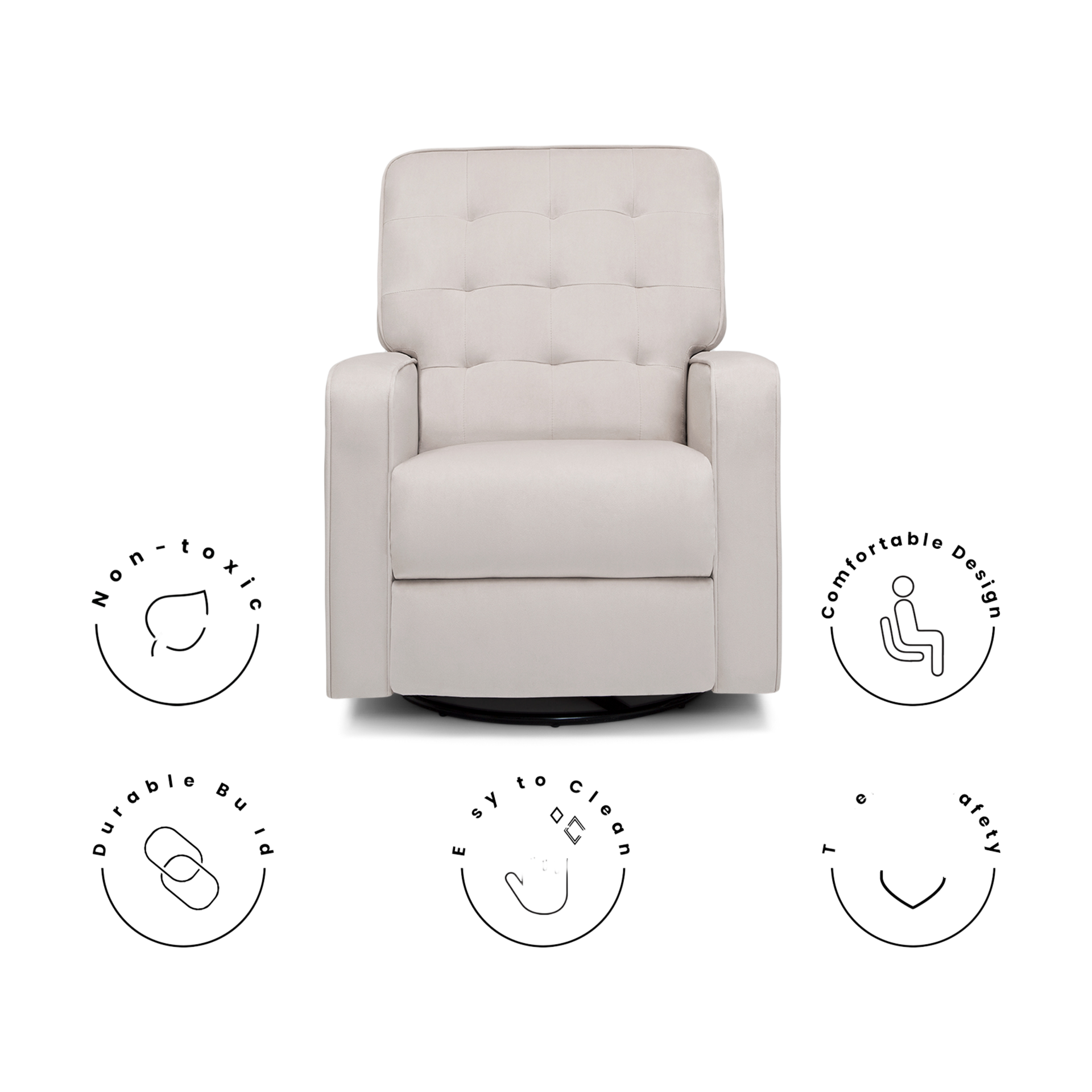 Delta Children Gavin Recliner Glider Swivel Chair Linen Babylist Shop