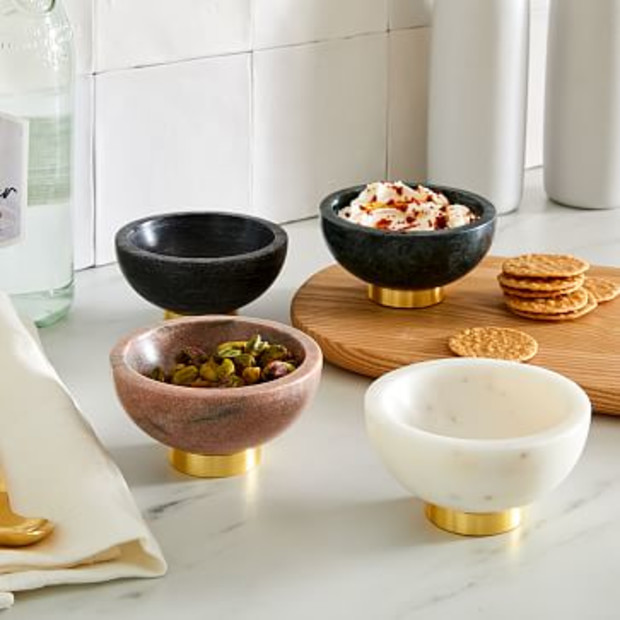 West Elm Marble & Brass Dip Bowls.