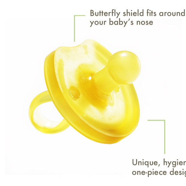 Natursutten Butterfly Rounded Pacifier - Small (0-6 Months).
