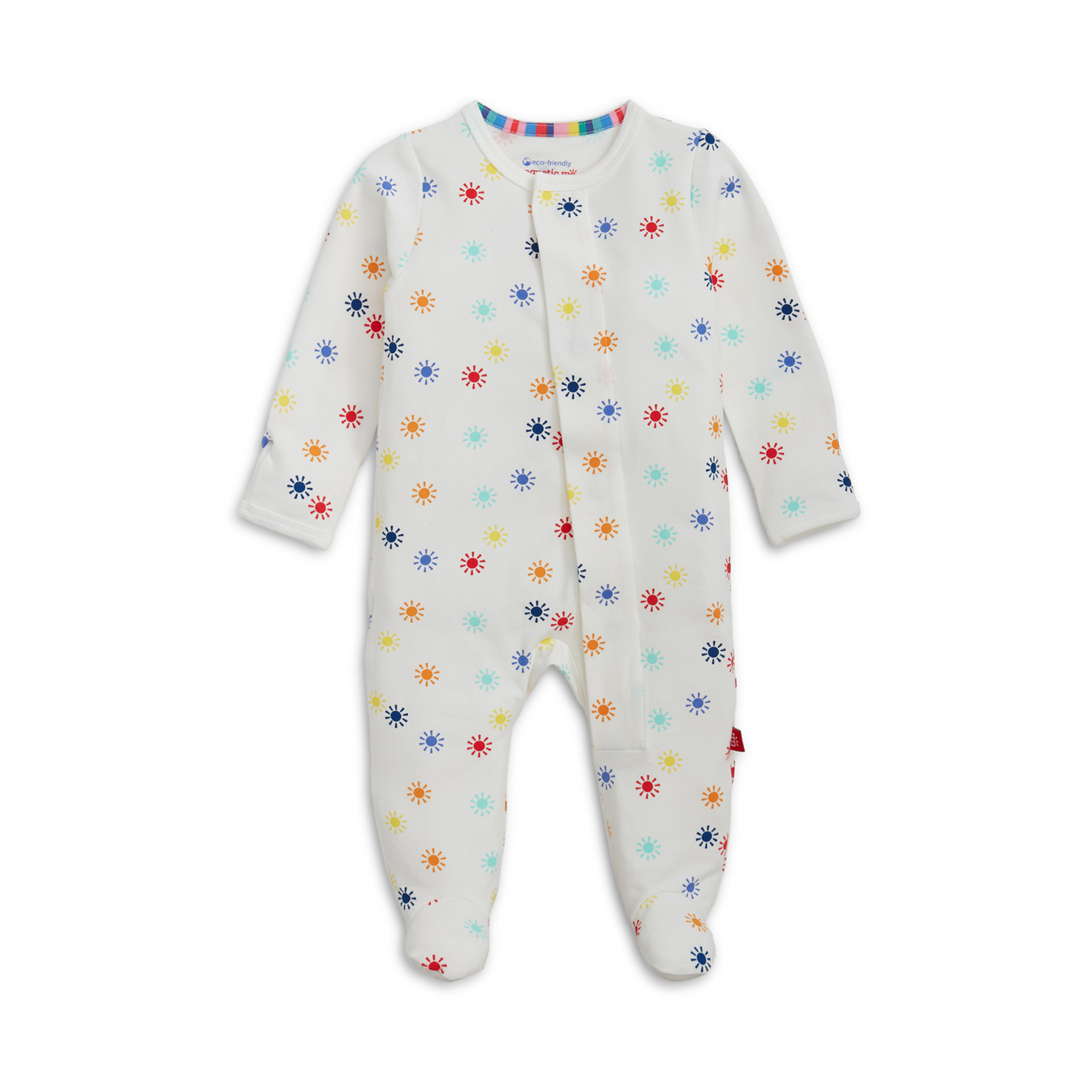 Magnetic Me Cloudstretch Magnetic Footie (2-Pack) - Yellow Multi, 0-3 M.