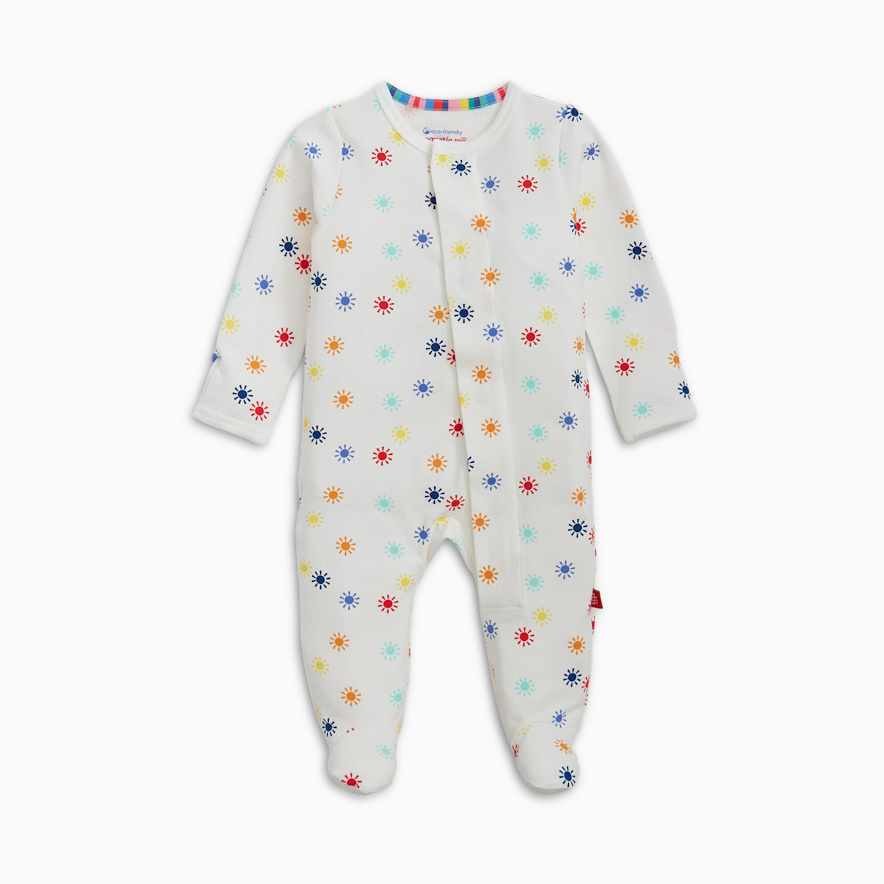 Magnetic Me Cloudstretch Magnetic Footie (2-Pack) - Yellow Multi, Newborn.