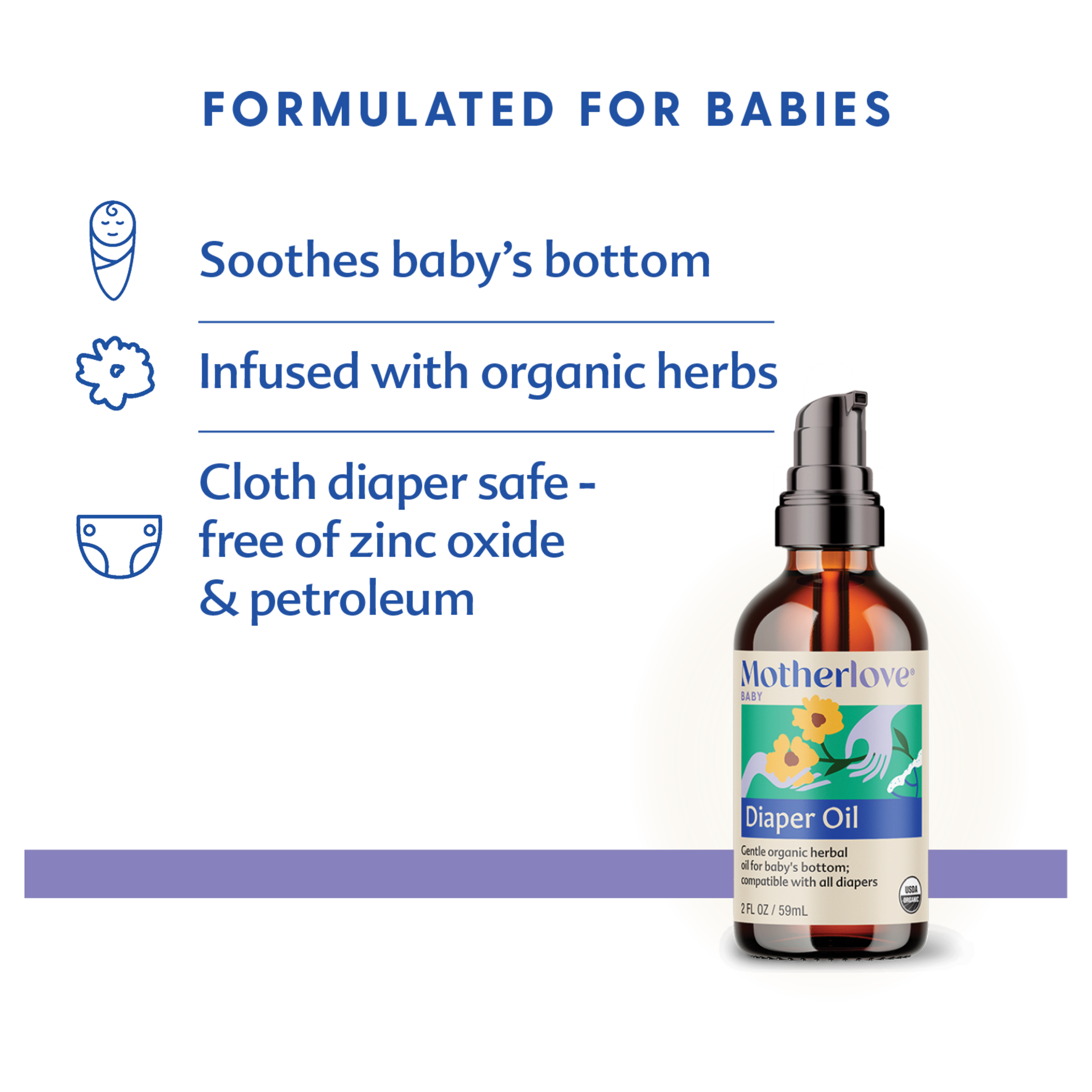 Motherlove Diaper Oil - 2 Fl. Oz.