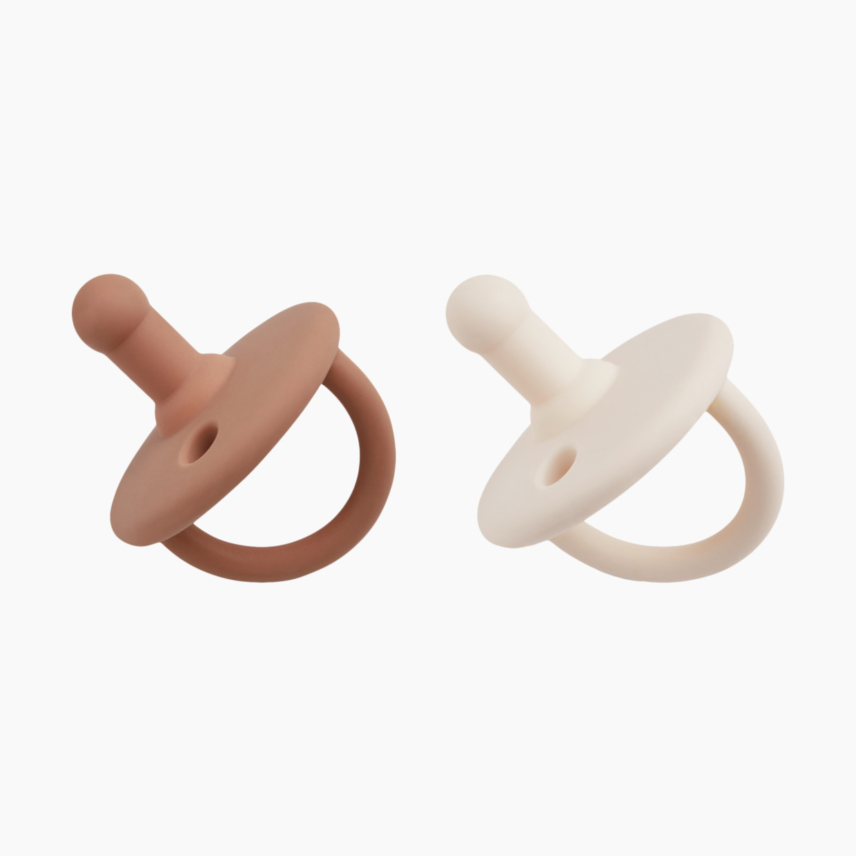 AEIOU Silicone Pacifier (2 Pack) - Clay/Oat Milk.
