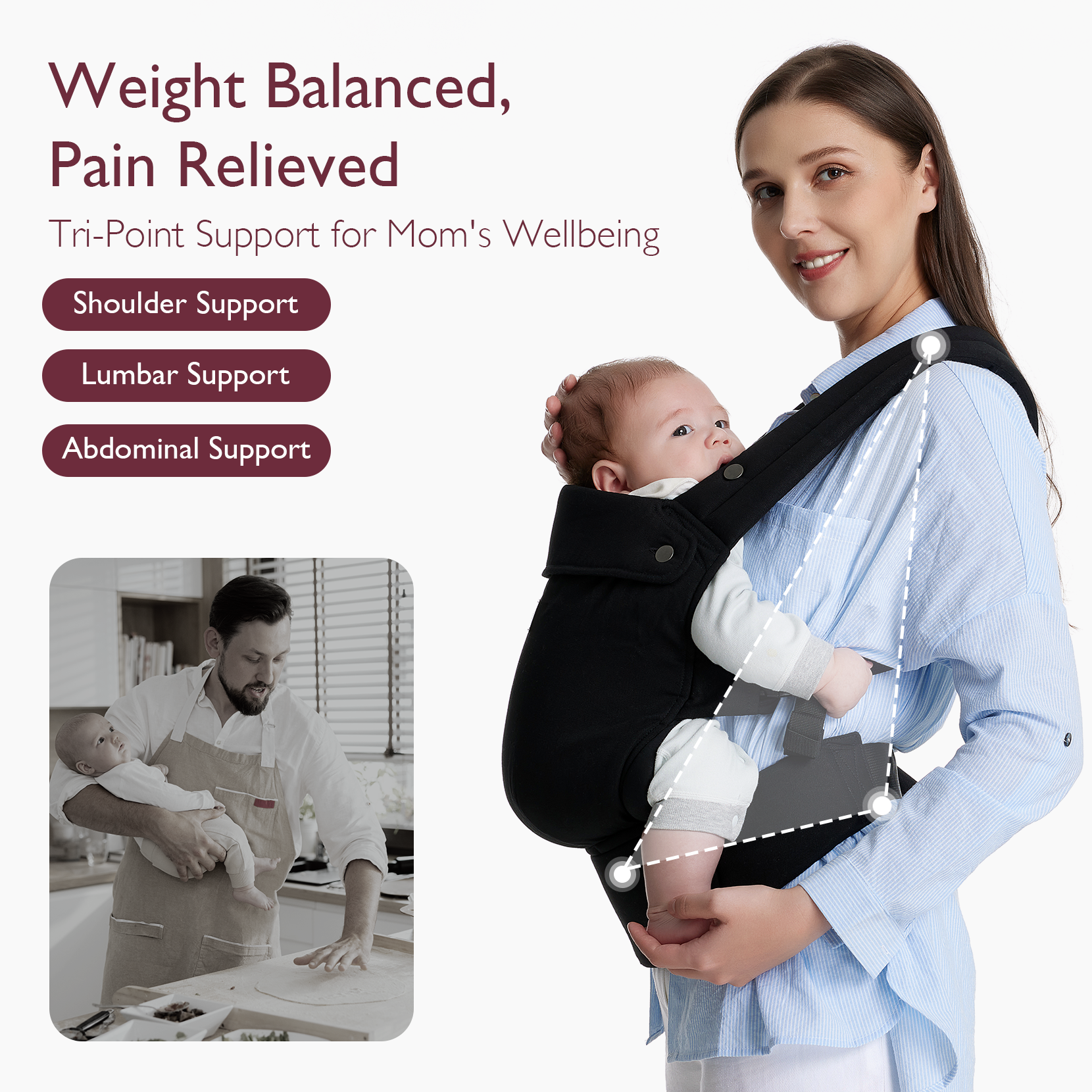 Momcozy Lightweight Baby Carrier.