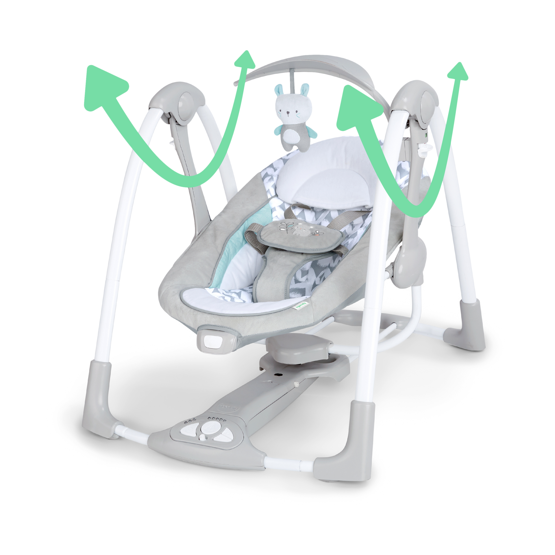 Ingenuity ConvertMe 2-in-1 Compact Portable Baby Swing 2 Infant Seat - Raylan.