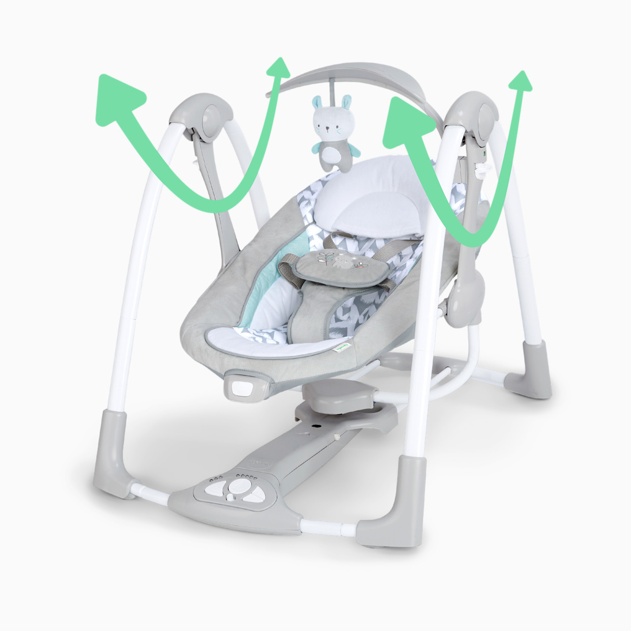 Ingenuity ConvertMe 2-in-1 Compact Portable Baby Swing 2 Infant Seat - Raylan.