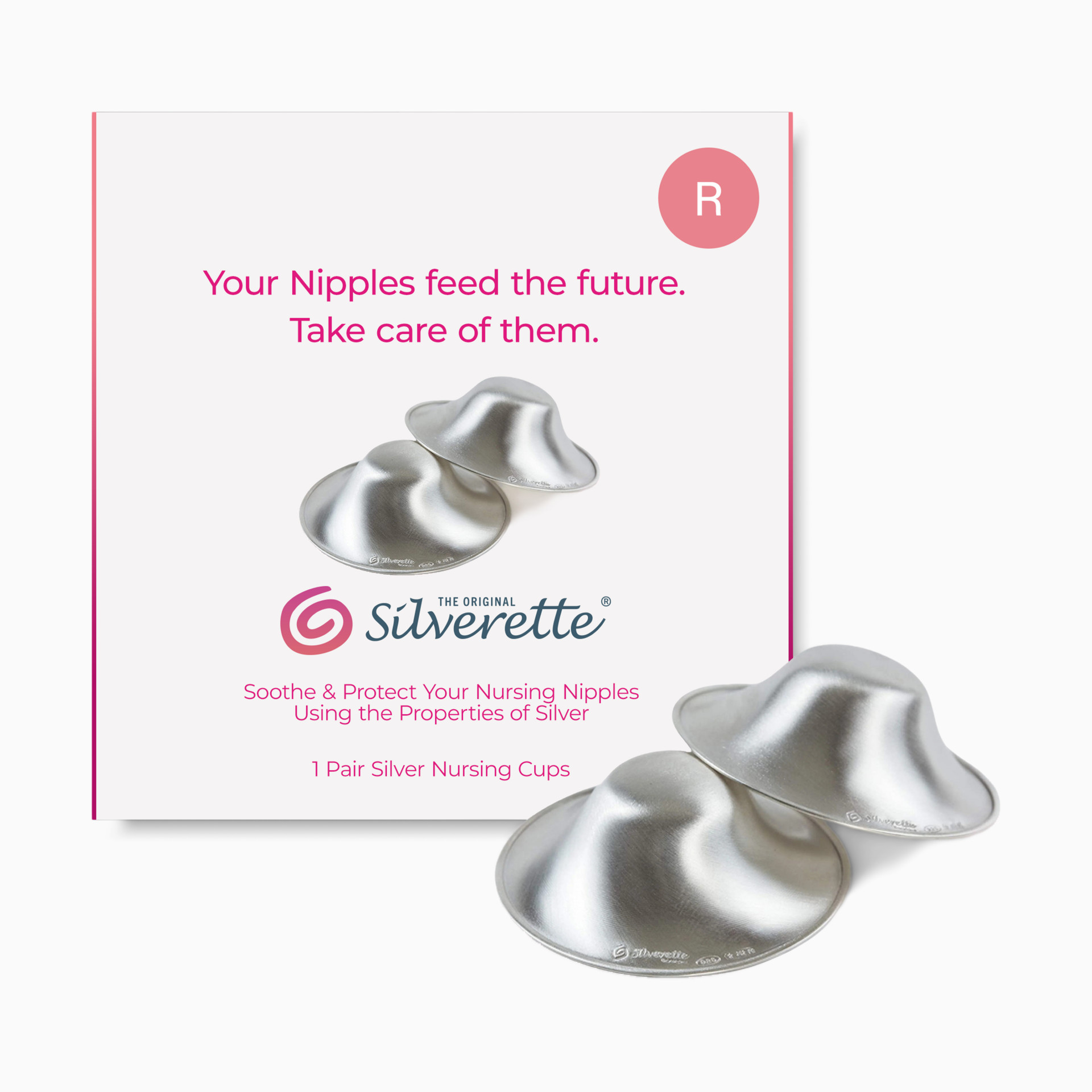Silverette 銀製授乳カップ 2個セット Silverette Silver Nursing Cups - Regular | Babylist Shop