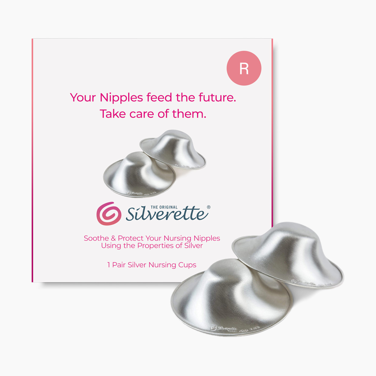 Silverette Silver Nursing Cups - Regular.