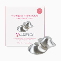 SILVERETTE® The Original Silver Nursing Cups, Nipple Covers for Breastfeeding Essentials, Pure 925 Silver Nipple Shields for Breastfeeding Newborn, Lightweight Nursing Cups, Regular Size