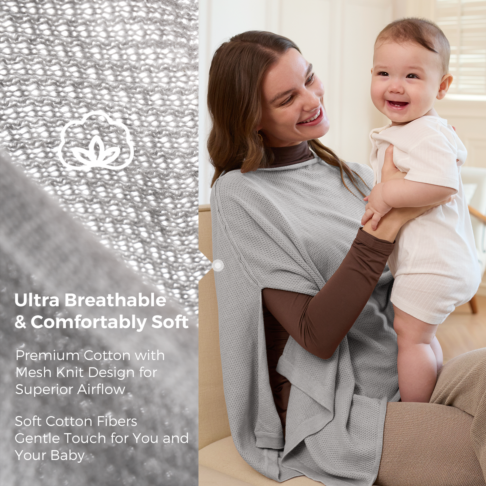 Momcozy Nursing Cover - Muti-Use Privacy Poncho.