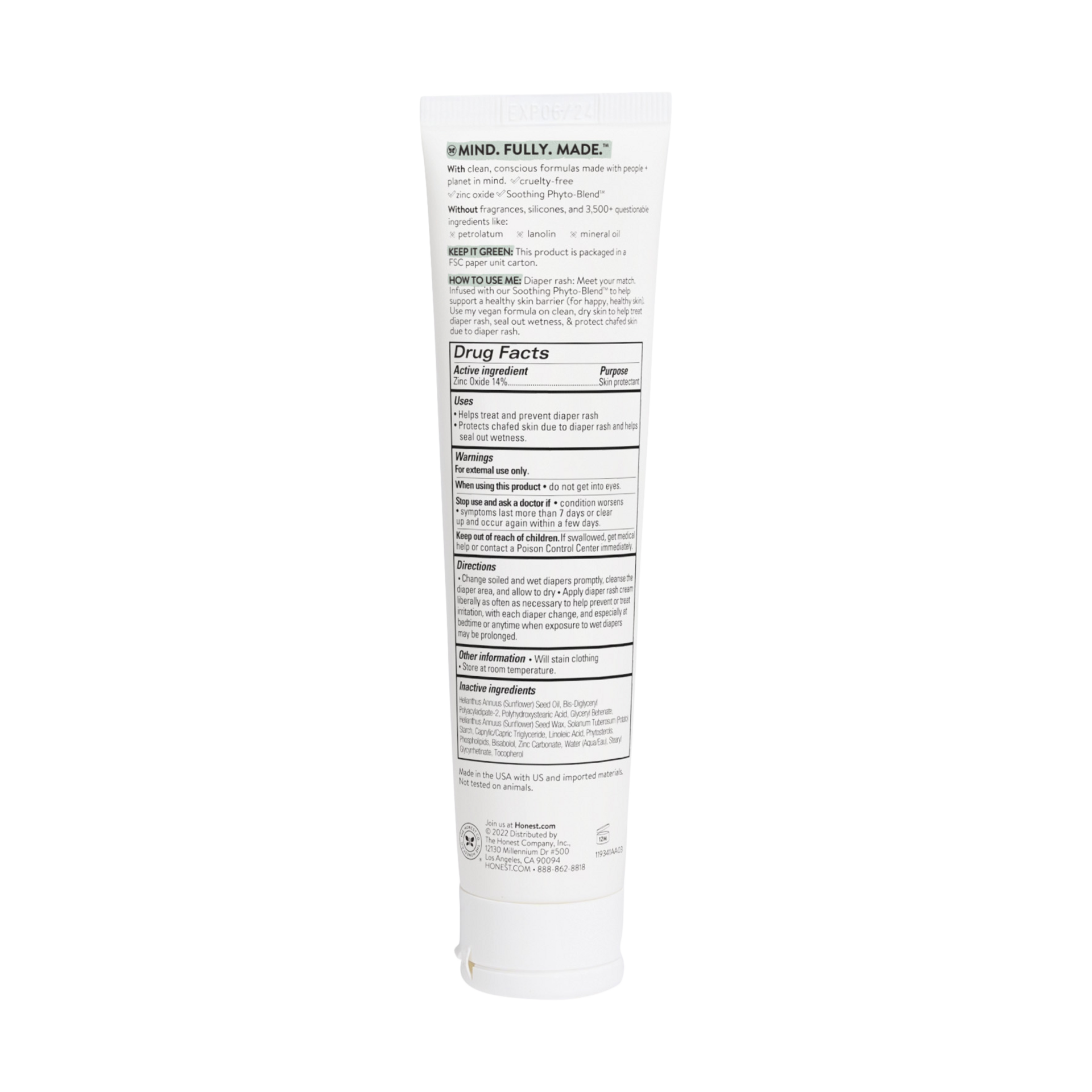 The Honest Company Diaper Rash Cream.