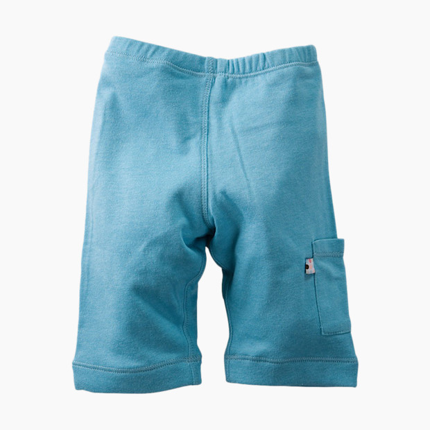 Babysoy Organic Cotton Comfy Cozy Pants - Ocean, 3-6 Months.