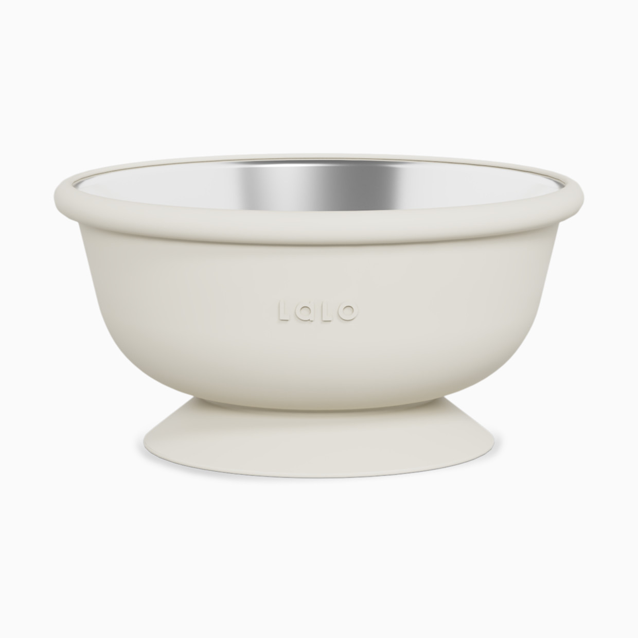 Lalo Stainless Steel Suction Bowl - Oatmeal.
