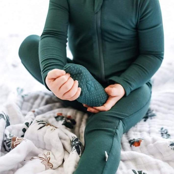 Kyte Baby Zipper Footie Bundle (2 Pack) - Dark Green, 0-3 M.