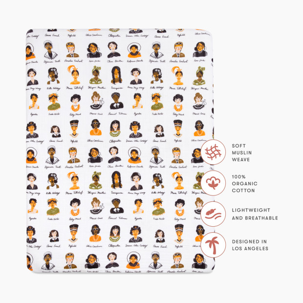 babyletto All-Stages Midi Crib Sheet - Women In History.