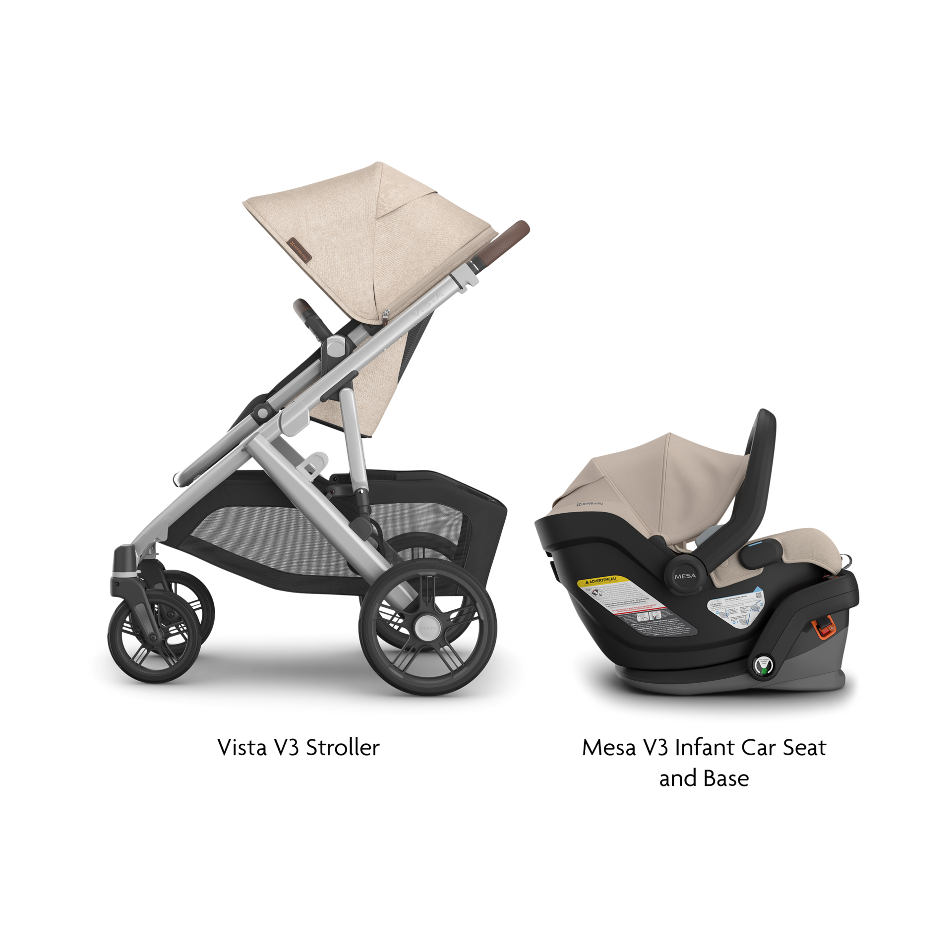 UPPAbaby Vista V3 Stroller & Mesa V3 Infant Car Seat Travel System - Declan.
