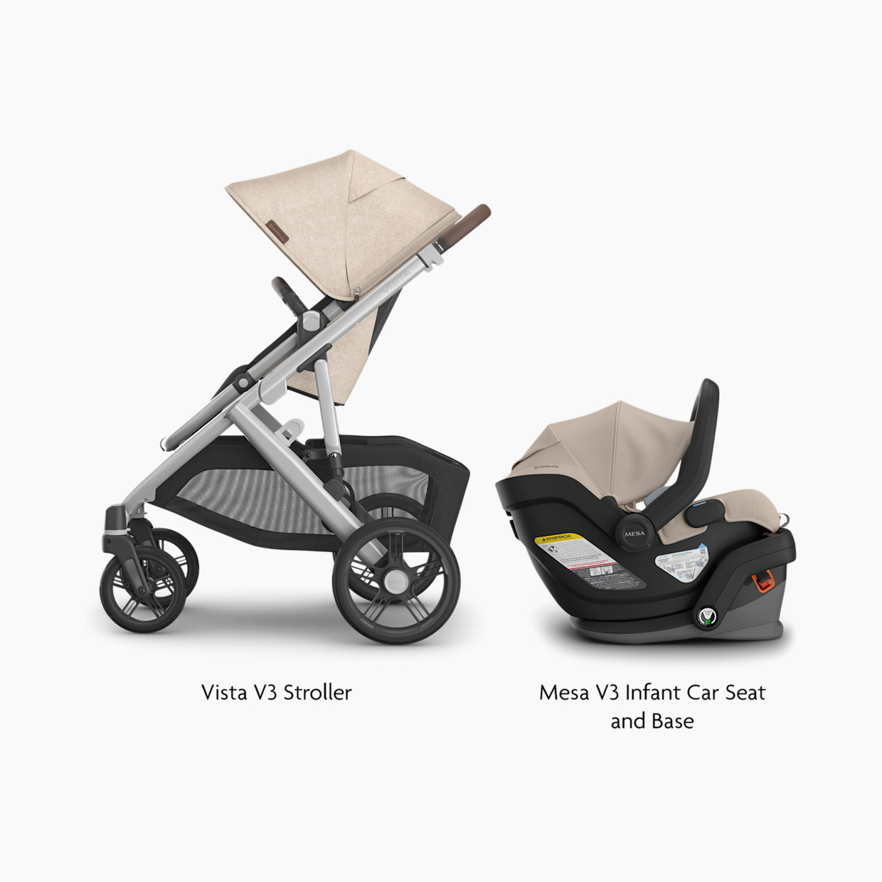 UPPAbaby Vista V3 Stroller & Mesa V3 Infant Car Seat Travel System - Declan.