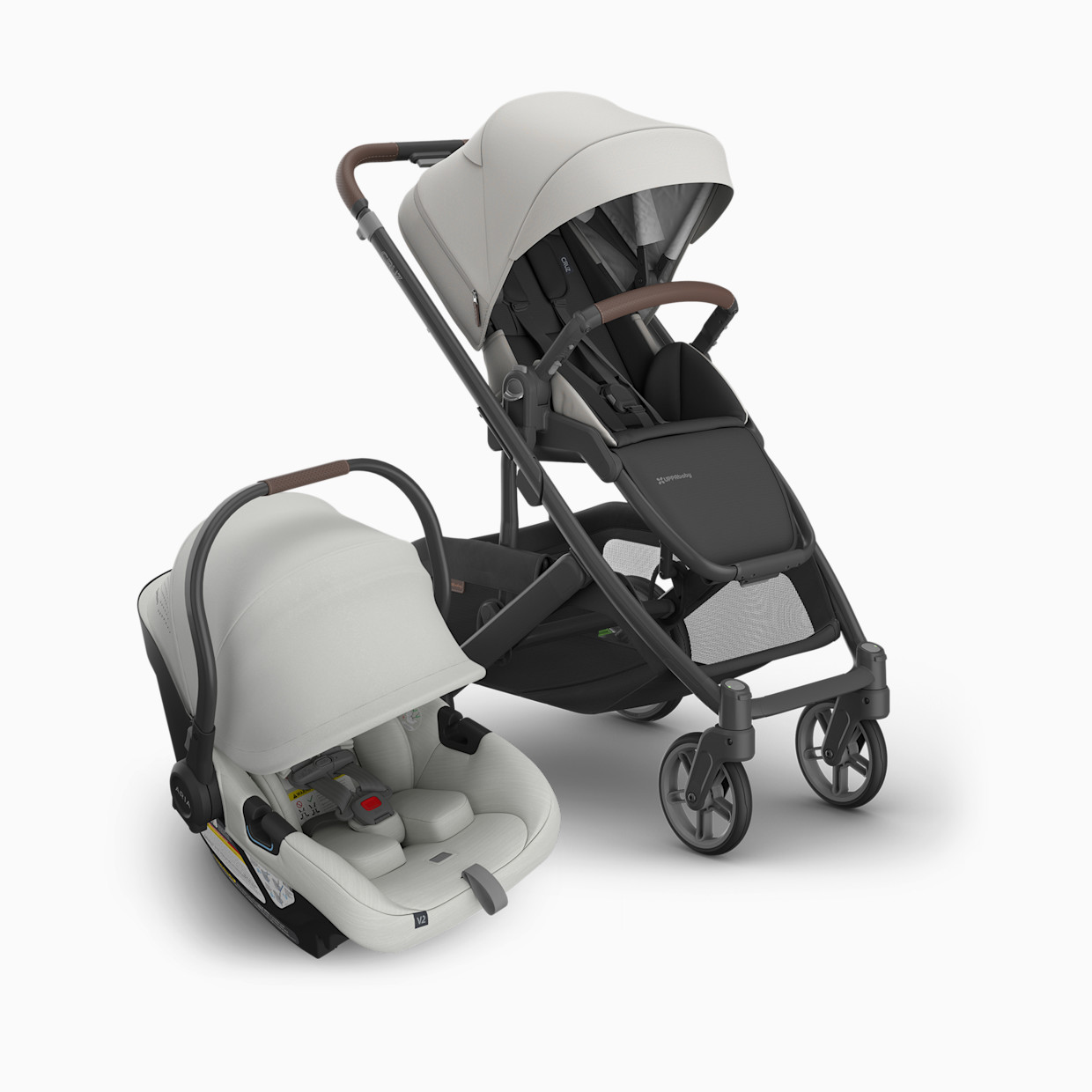 UPPAbaby Cruz V3 Stroller & Aria V2 Infant Car Seat Travel System - Savannah.