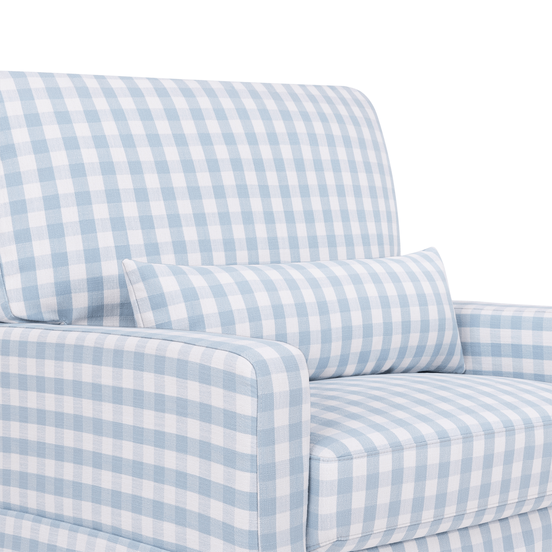 Namesake Crawford Pillowback Chair and a Half - Blue Gingham.