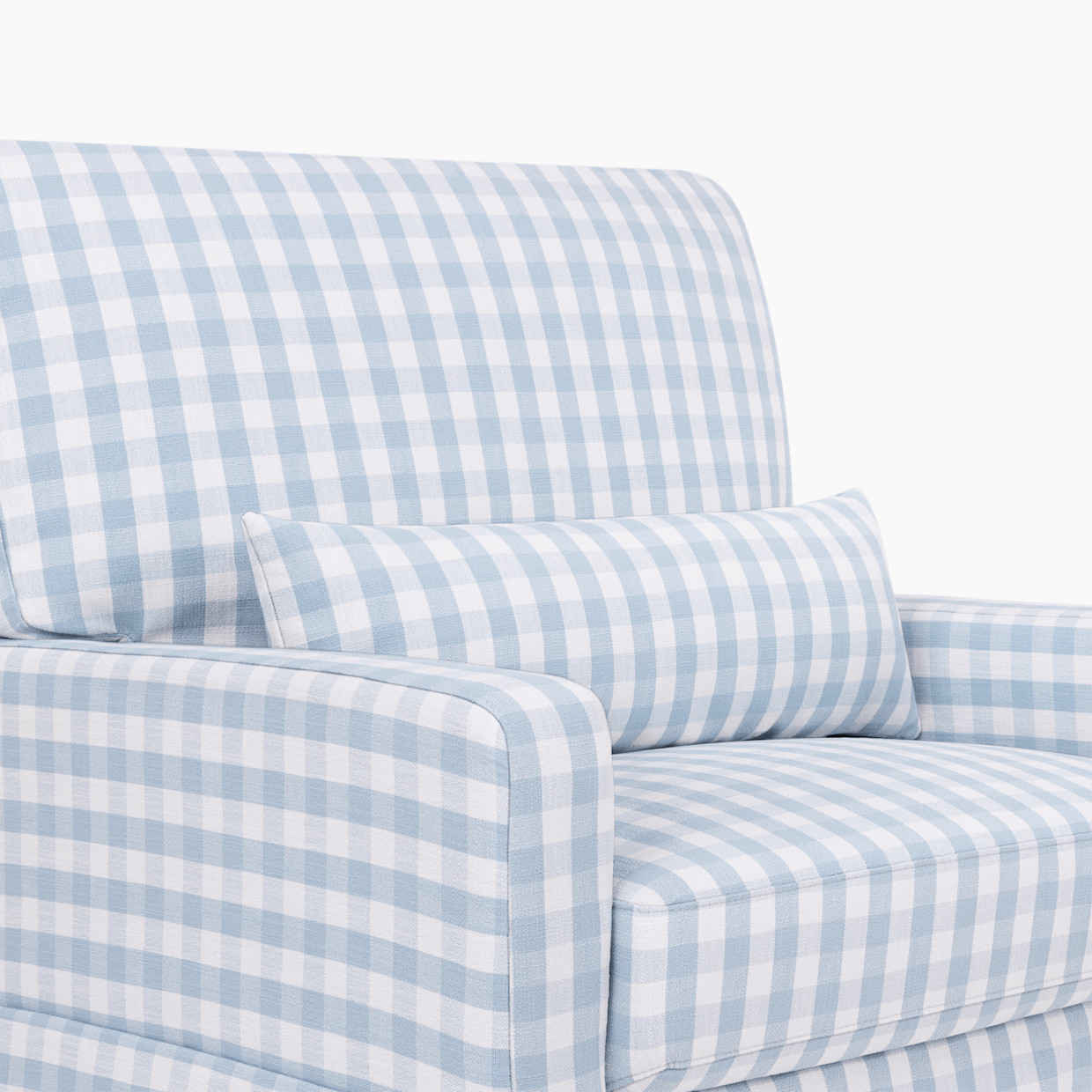 Namesake Crawford Pillowback Chair and a Half - Blue Gingham.