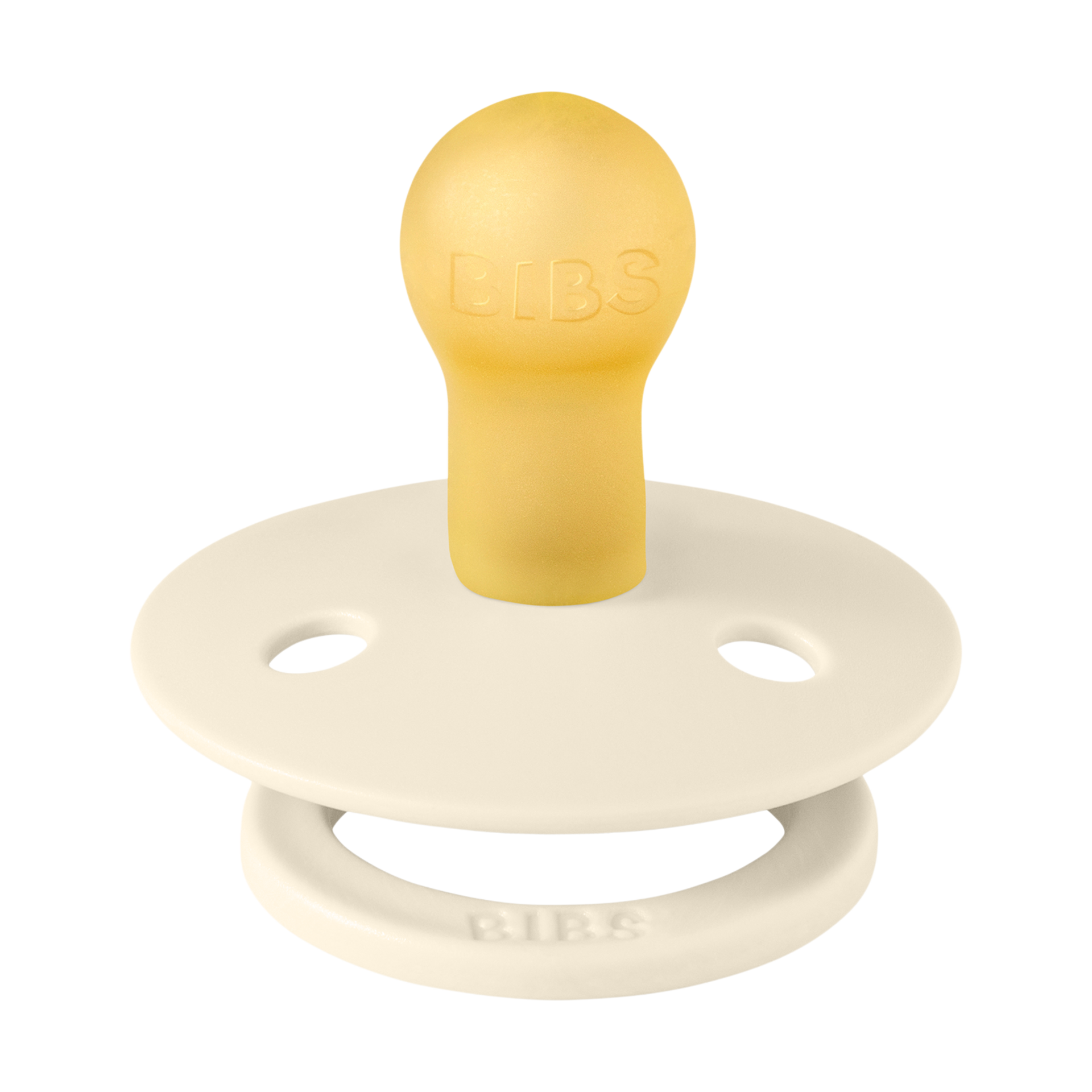 BIBS Natural Rubber Pacifier (2 Pack) - Ivory / Petrol, Size 1.
