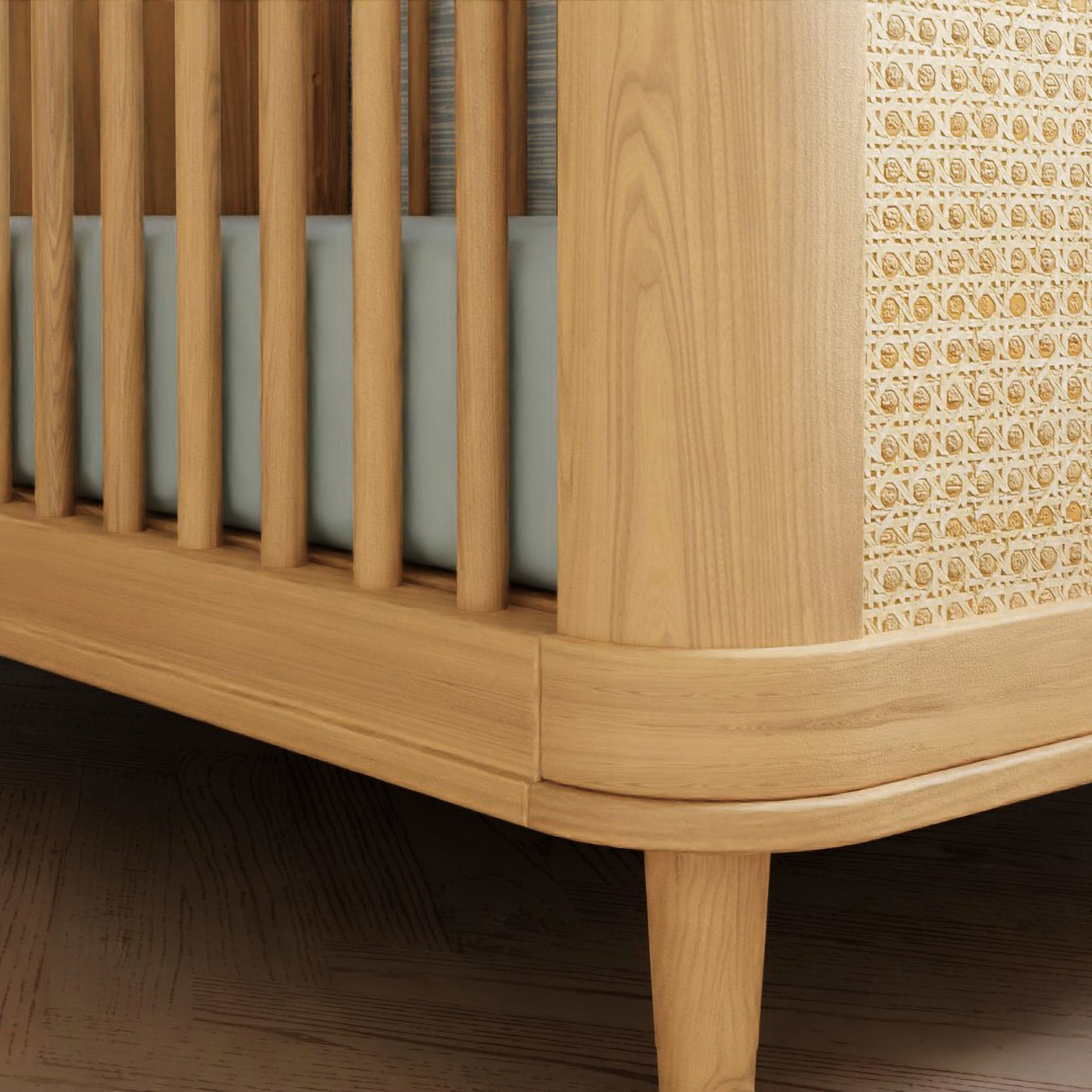 Namesake Marin 3-in-1 Convertible Crib - Honey/Honey Cane.