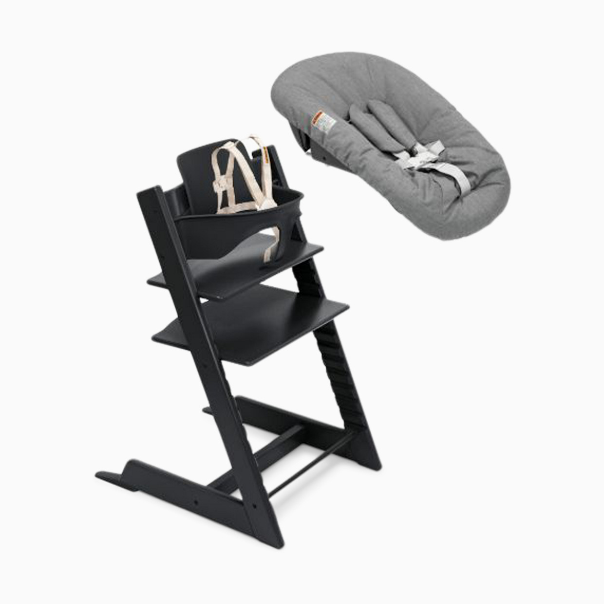 Stokke Tripp Trapp High Chair² + Newborn Set - Black/Anthracite Newborn.