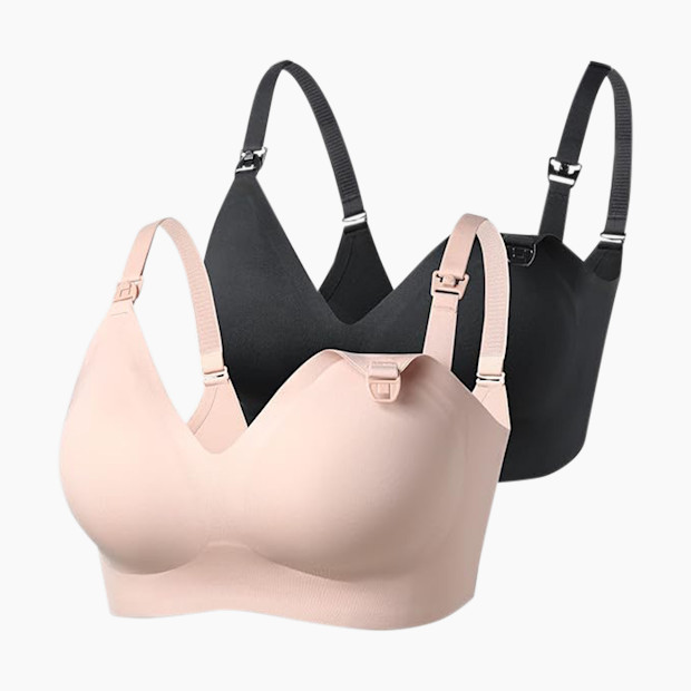 Momcozy Ultra Soft & Omni Maternity Nursing Bra (2 Pack).