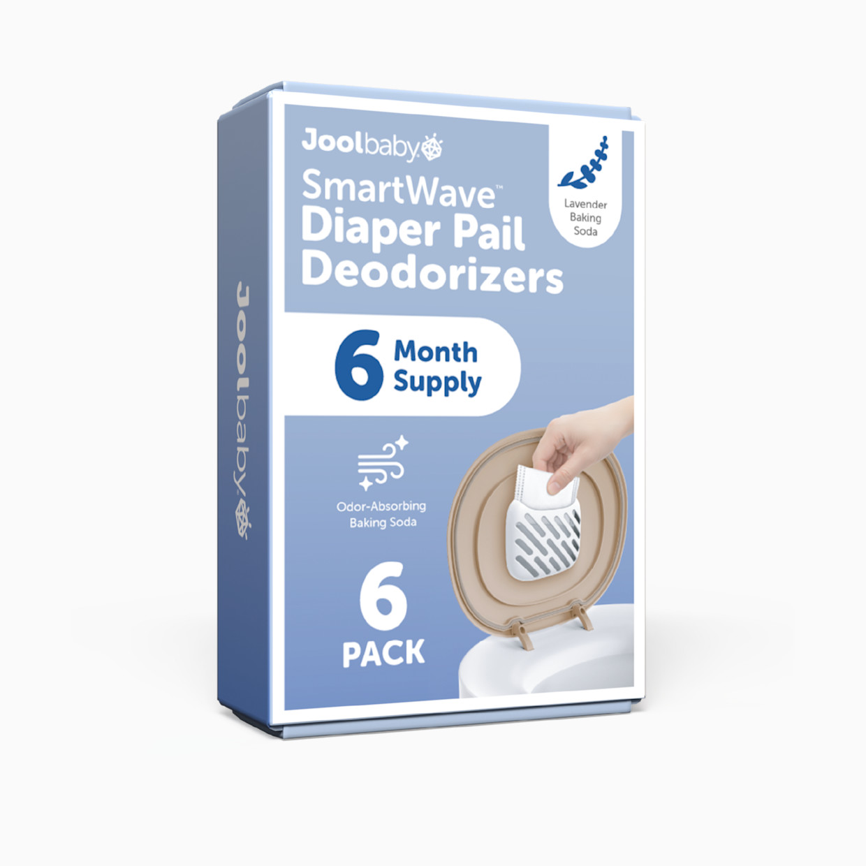 Jool Baby SmartWave Touch-Free Diaper Pail Deodorizer Refills, 6 Pack - Lavender Baking Soda.
