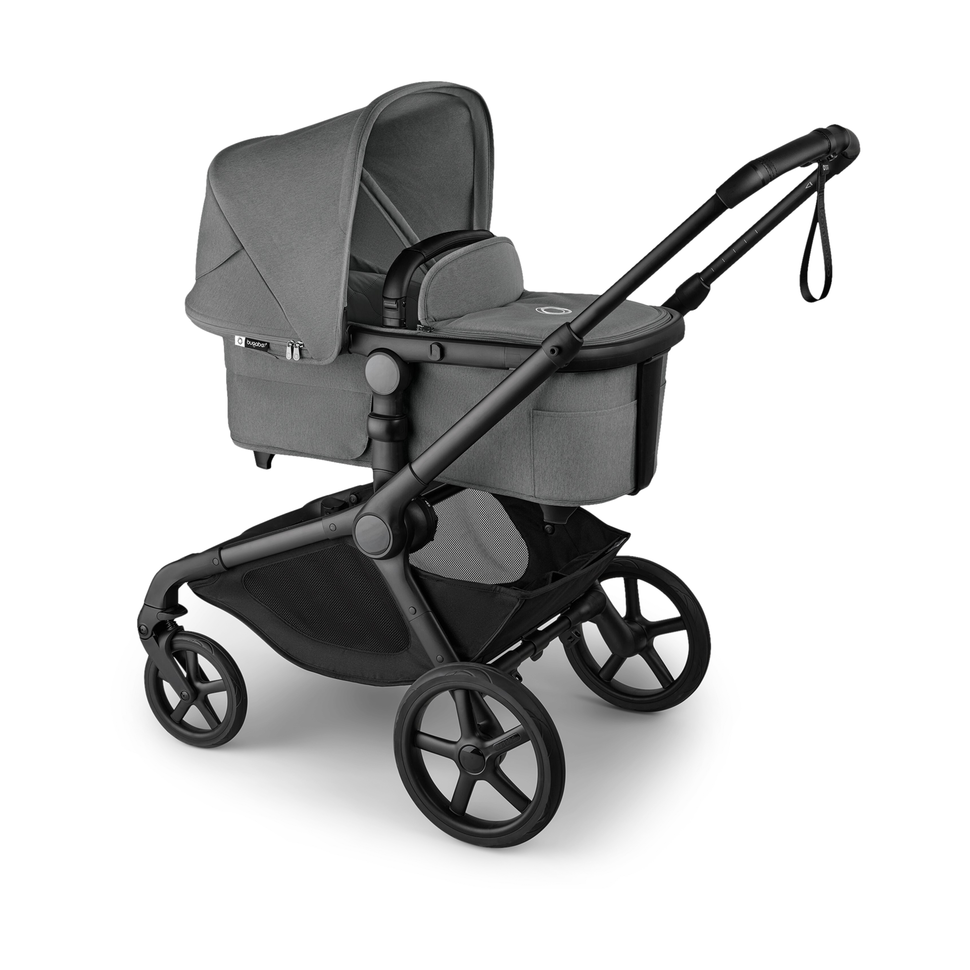 Bugaboo Kangaroo Seat Stroller & Bassinet Bundle - Moon Grey.