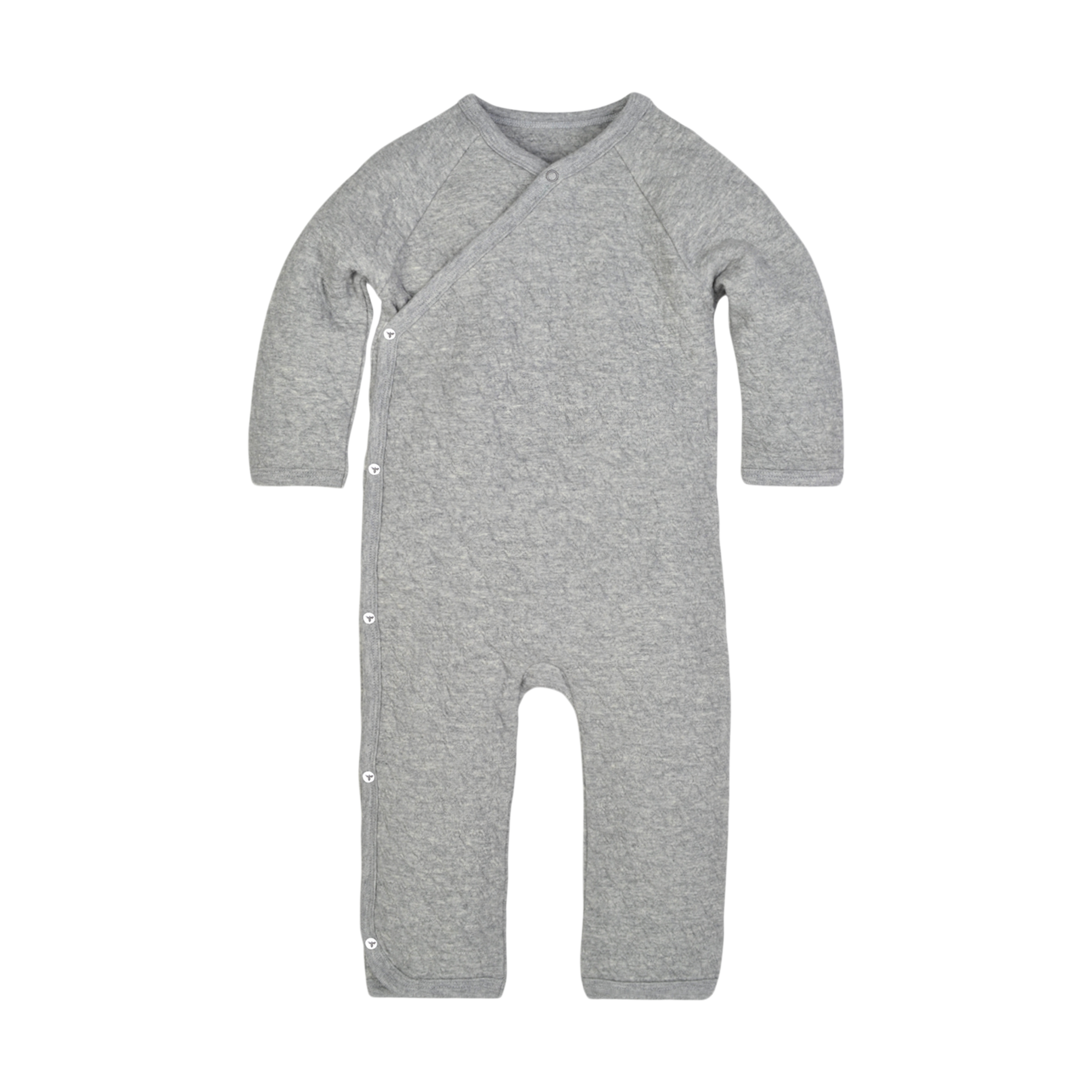 Burt's Bees Baby Organic Quilted Bee Wrap Front Jumpsuit Heather Grey