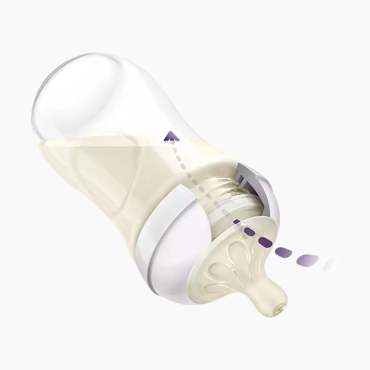 Philips Avent Natural Baby Bottle with Natural Response Nipple - Clear, 9 Oz, 3.