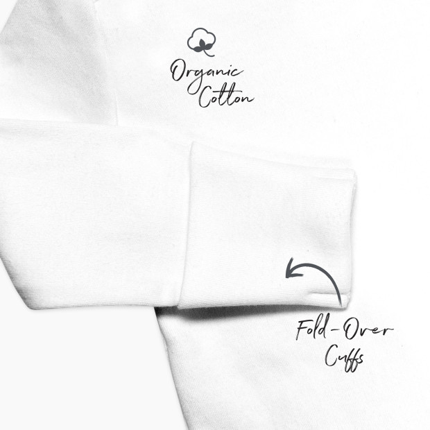 Honest Baby Clothing 5-Pack Organic Cotton Long Sleeve Bodysuit - Bright White, 12 M, 5.