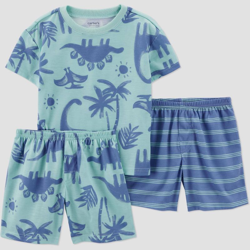 Carter's Just One You 3pc Dinos Striped Pajama Set.