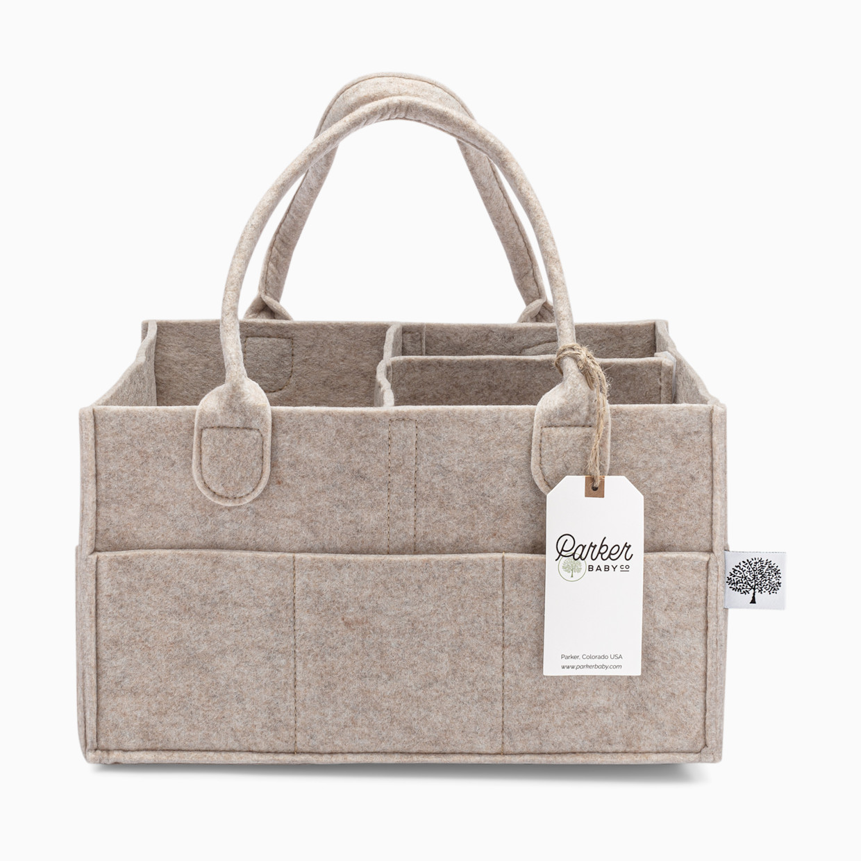 Parker Baby Co. Diaper Caddy - Oatmeal, Regular.