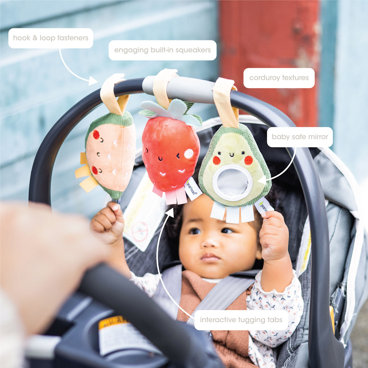 Pearhead Baby Stroller Toy Set - Fruit.