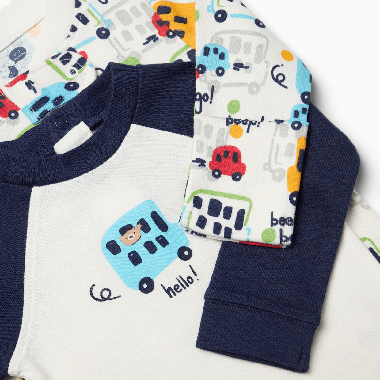 Small Story 3 Piece Set - Busy Bus, 0-3 M.