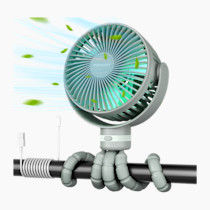 Momcozy 8000mAh Portable Stroller Fan, 27H Ultra-long Battery Life Detachable 4 Speed 360°Rotate LED Night Light with 2 Modes, USB Rechargeable Handheld Cooling Fan for Travel/Car Seat/Bedroom