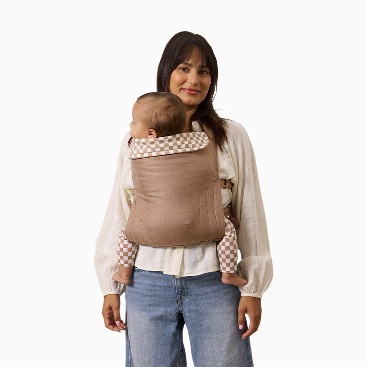 Solly Baby Buckle Carrier - Almondine Chequer.