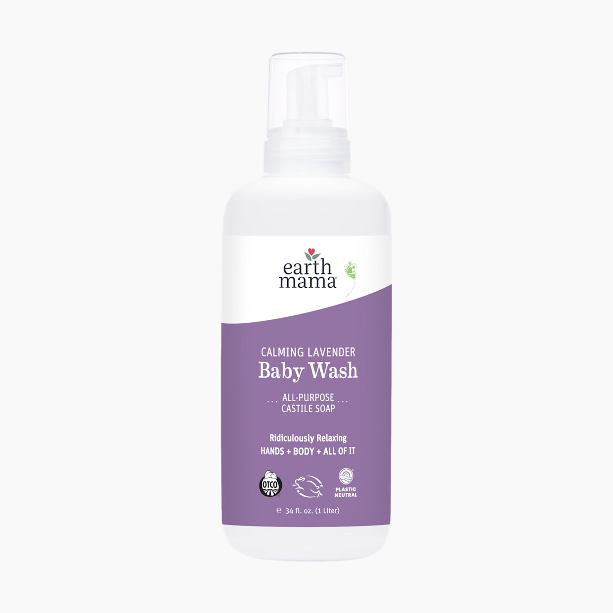 Earth Mama Baby Wash - Calming Lavender, 34 Fl Oz.