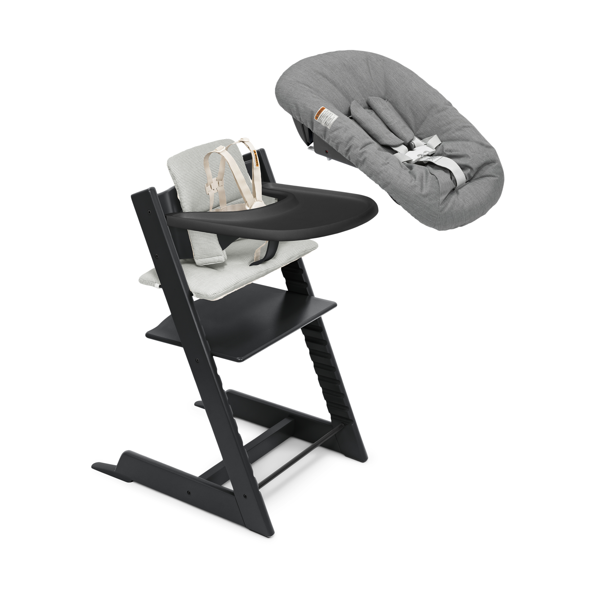 Thumbnail of Black/Nordic Cushion/Black Tray/Anthracite Newborn Set