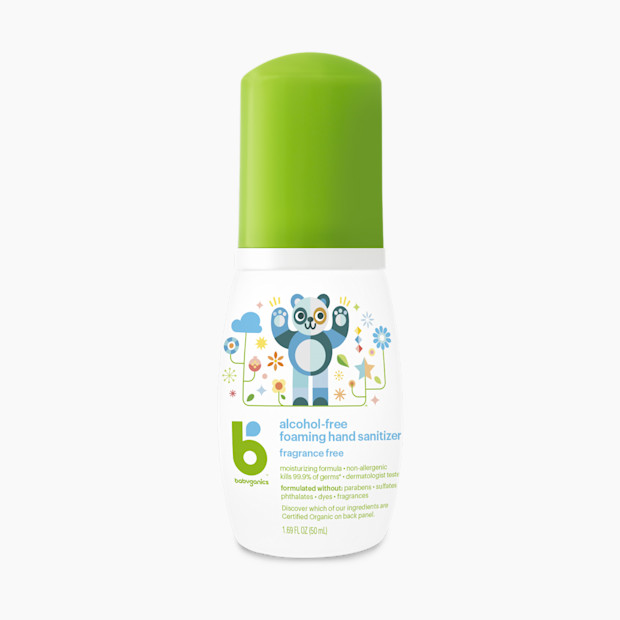 Babyganics On-the-Go Alcohol-Free Foaming Hand Sanitizer - Fragrance Free, 50 Ml.