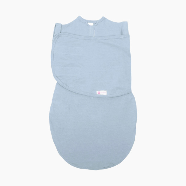 Embe Babies Short Sleeve Swaddle Sack - Sky, Medium/Large 12-18 Lbs.
