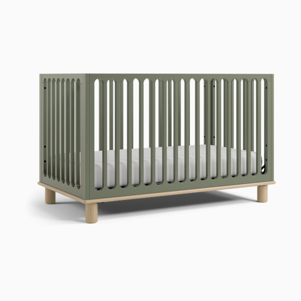 Storkcraft Sicily Deluxe 3-in-1 Convertible Crib - Olive With Driftwood.