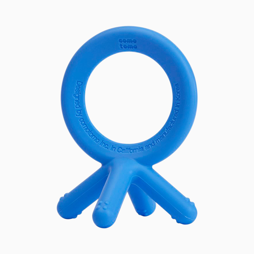 Comotomo Silicone Baby Teether - Blue.