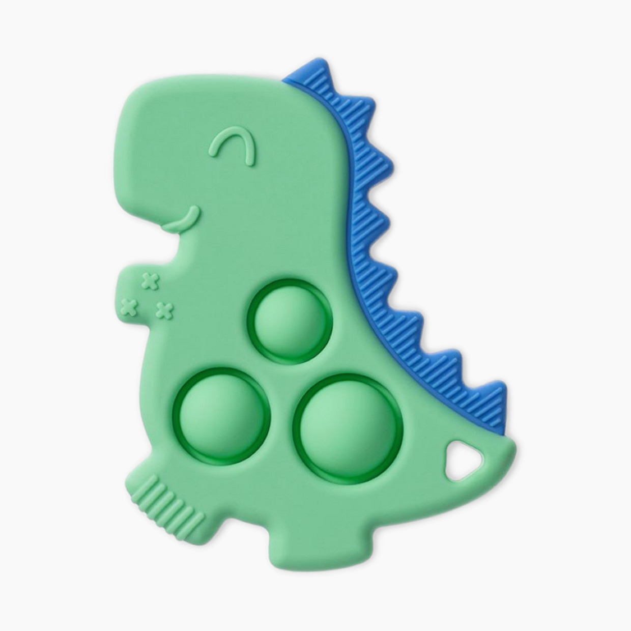 Itzy Ritzy Silicone Teether with Sensory Popper - Dino.
