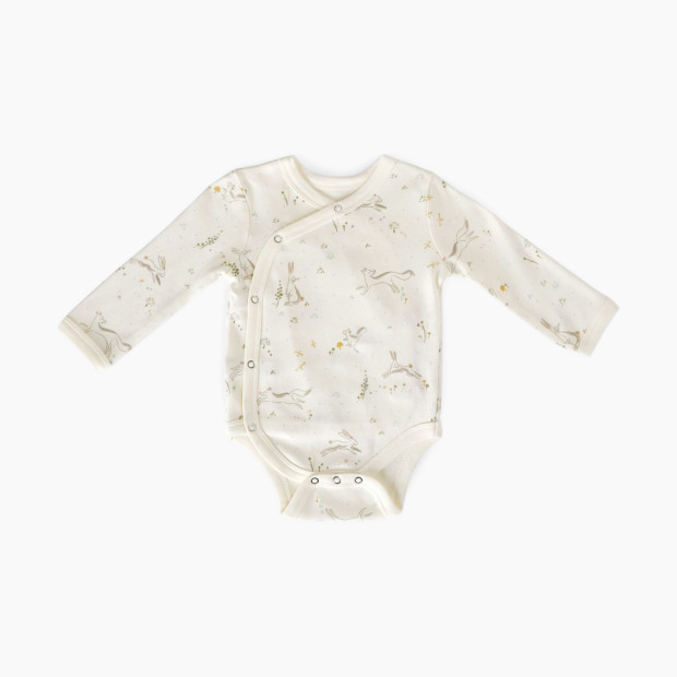 Pehr Long Sleeve Wrap Front One-Piece - Field Of Dreams, 0-3 M.
