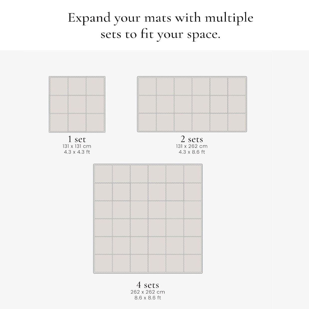 Toddlekind Classic Foam Playmat - Clay, 4.3 X 4.3'.